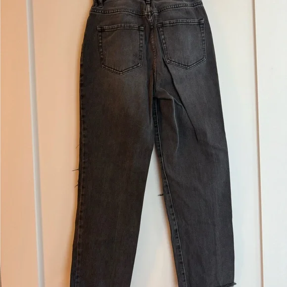 PacSun High Rise Straight Leg Ripped Black Jeans - Picture 7 of 8